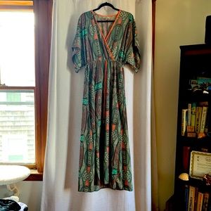 Boho printed maxi dress size M/L